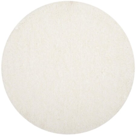 Safavieh Polar Shag Power Loomed Round RugWhite 5 ft.-1 in. x 5 ft.-1 in. PSG800B-5R